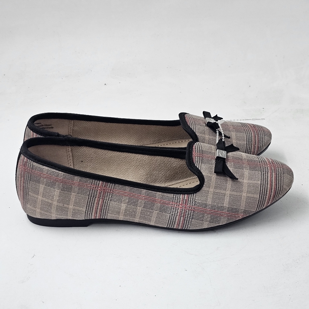 Charter Club Kimii Plaid Deconstructed Loafers Gray 8M Slip On - Picture 4 of 9